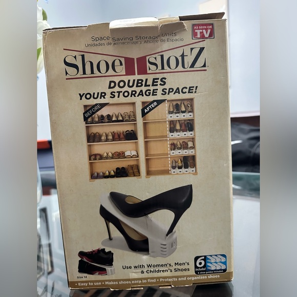 Shoe Slotz Space-Saving Shoe Organizer 6 Units New - Picture 1 of 4